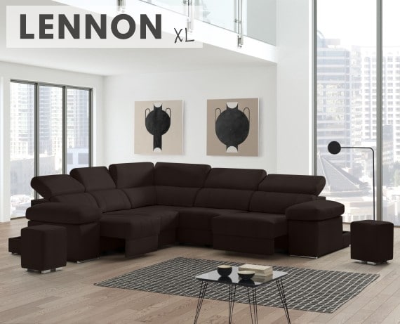 Sofá de piel Lennon XL de StyleKomfort - principal