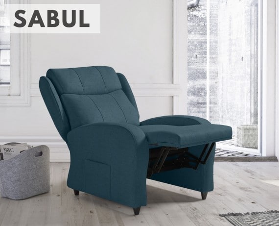 Sillón relax de tela Sabul de HOME - principal