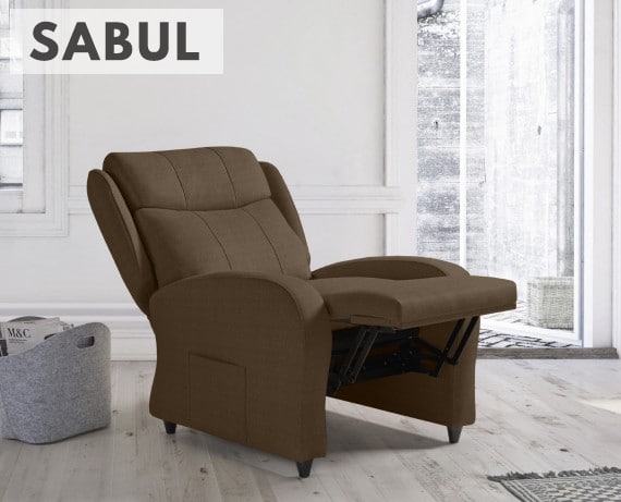 Sillón relax de tela Sabul de HOME - principal