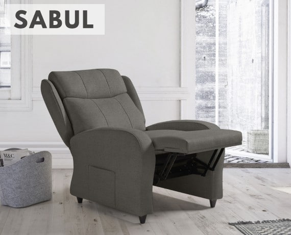 Sillón relax de tela Sabul de HOME - principal