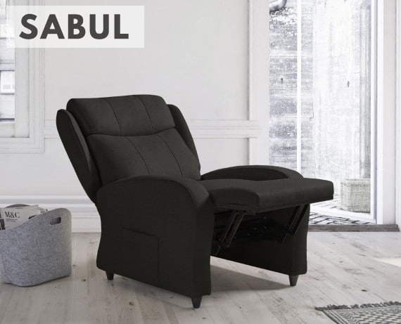 Sillón relax de tela Sabul de HOME - principal