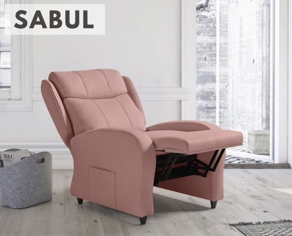 Sillón relax de tela Sabul de HOME - principal