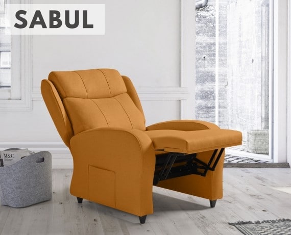 Sillón relax de tela Sabul de HOME - principal
