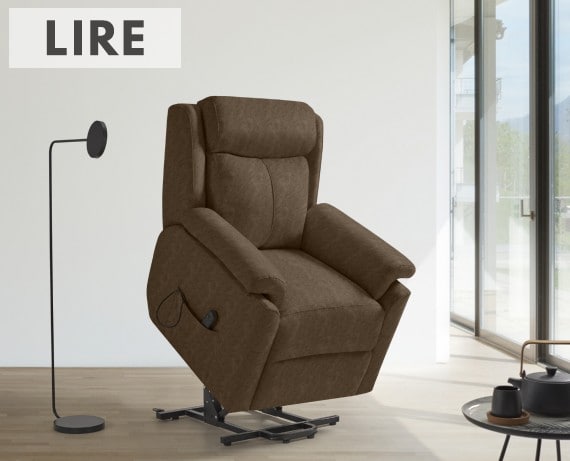 Sillón relax de tela Lire power-lift de HOME - principal