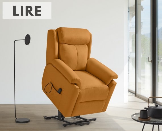 Sillón relax de tela Lire power-lift de HOME - principal
