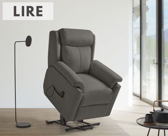 Sillón relax de tela Lire power-lift de HOME - principal