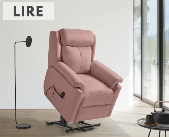 Sillón relax de tela Lire power-lift de HOME - principal