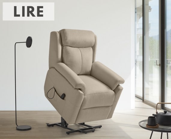 Sillón relax de tela Lire power-lift de HOME - principal