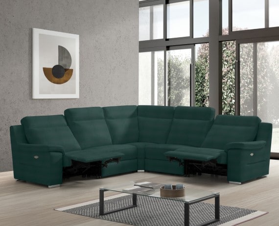 Sofá rinconera relax de piel Simone XL de StyleKomfort - principal