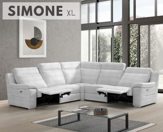 Sofá rinconera relax de piel Simone XL de StyleKomfort - principal