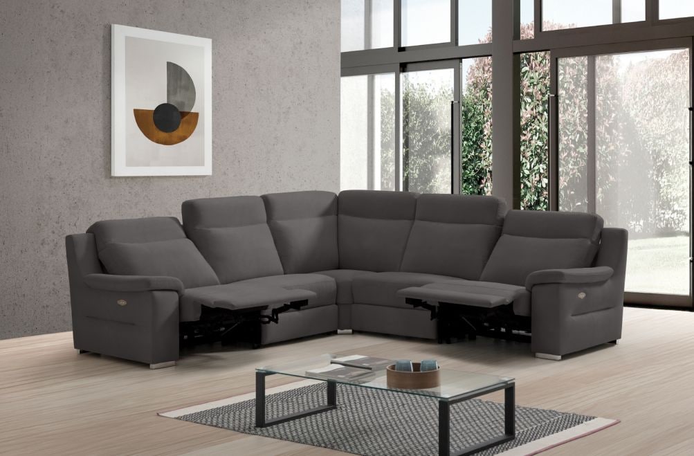 Sofá rinconera relax de piel Simone XL de StyleKomfort - principal