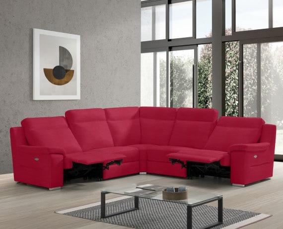 Sofá rinconera relax de piel Simone XL de StyleKomfort - principal