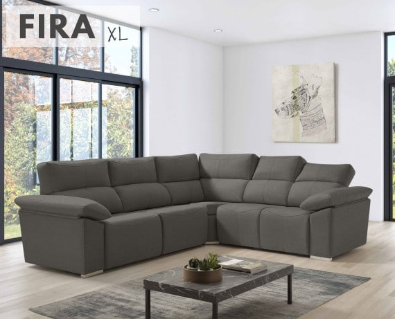 Sofá rinconera de tela Fira XL de HOME - principal