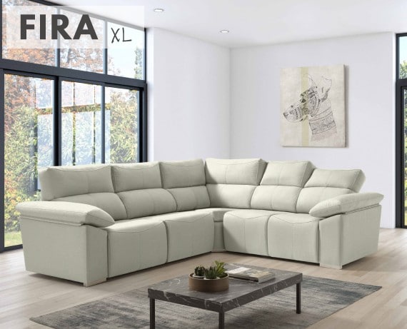 Sofá rinconera de tela Fira XL de HOME - principal