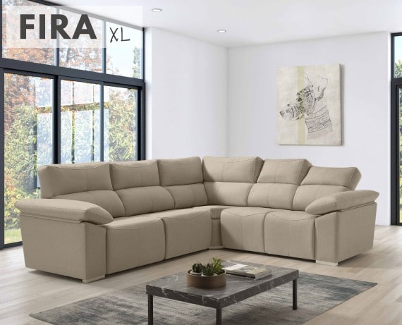 Sofá rinconera de tela Fira XL de HOME - principal