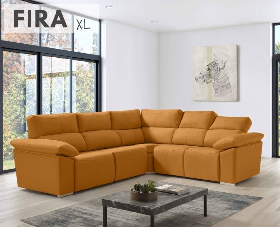 Sofá rinconera de tela Fira XL de HOME - principal