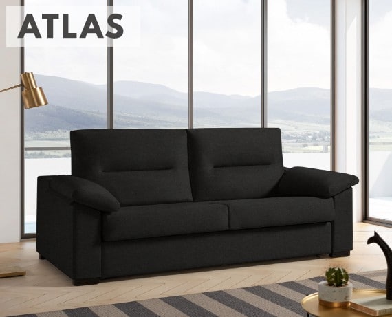 Sofá cama de apertura italiana de tela Atlas de HOME - principal