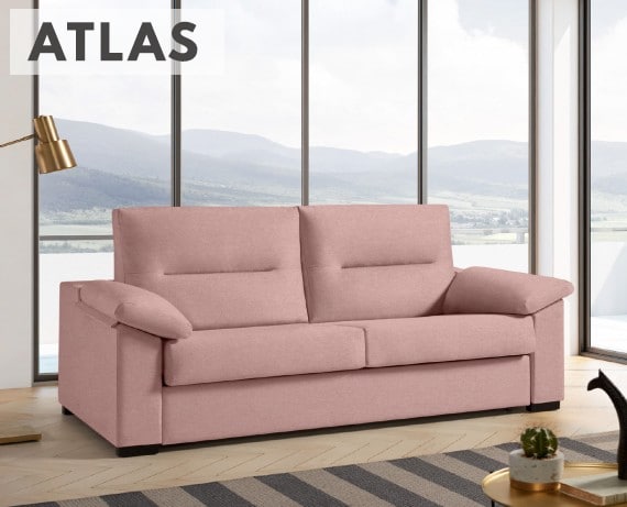 Sofá cama de apertura italiana de tela Atlas de HOME - principal