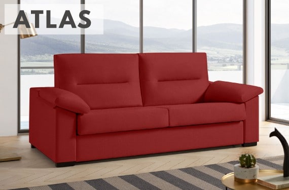 Sofá cama de apertura italiana de tela Atlas de HOME - principal