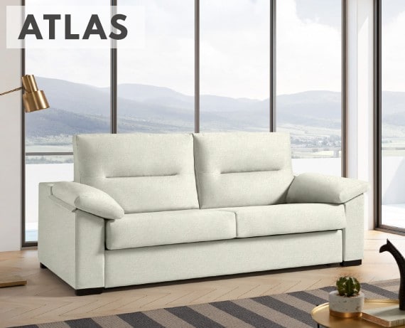 Sofá cama de apertura italiana de tela Atlas de HOME - principal