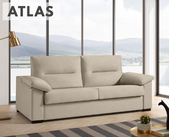 Sofá cama de apertura italiana de tela Atlas de HOME - principal