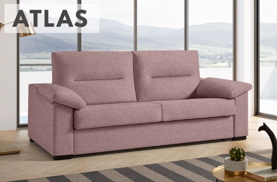 Sofá cama de apertura italiana de tela Atlas de HOME - principal