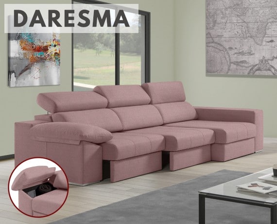 Sofá de tela Daresma de HOME - principal