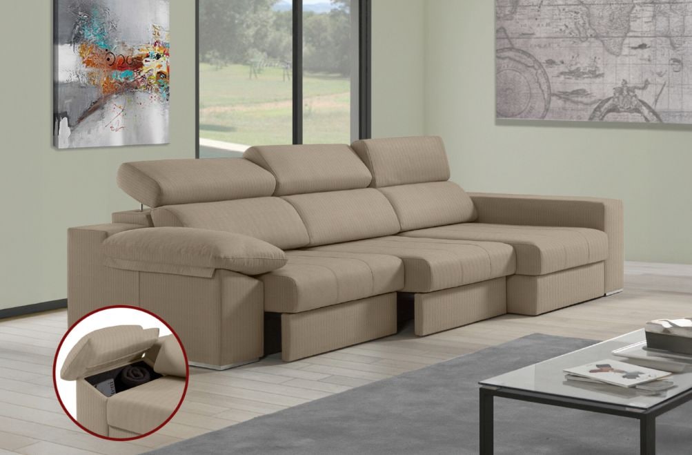 Sofá de tela Daresma de HOME - principal