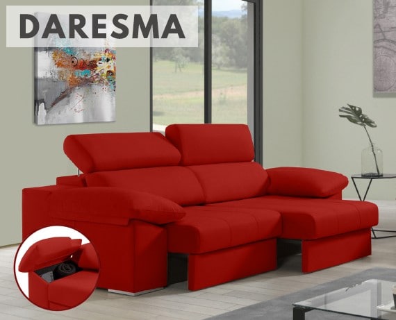 Sofá de tela Daresma de HOME - principal