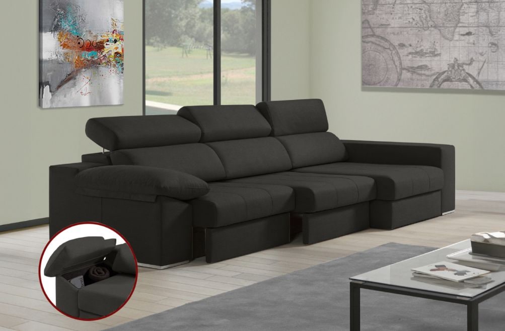 Sofá de tela Daresma de HOME - principal