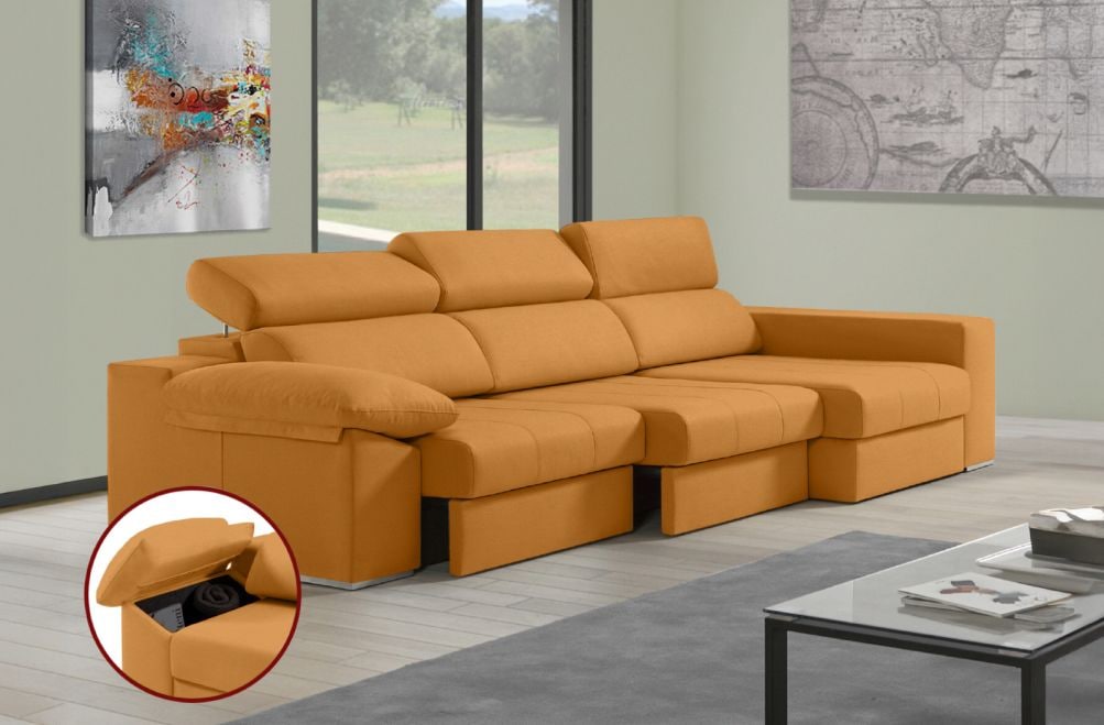 Sofá de tela Daresma de HOME - principal