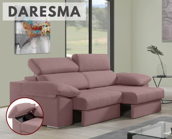 Sofá de tela Daresma de HOME - principal