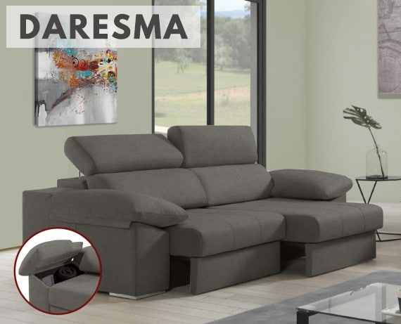 Sofá de tela Daresma de HOME - principal