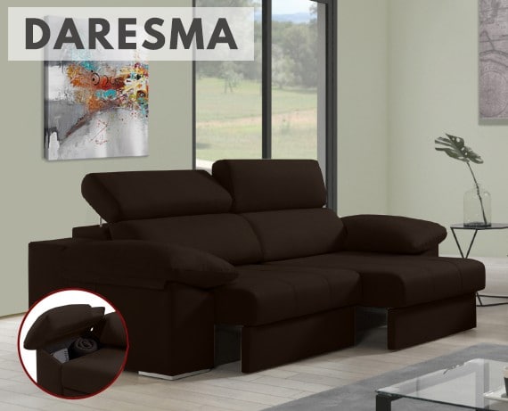 Sofá de tela Daresma de HOME - principal