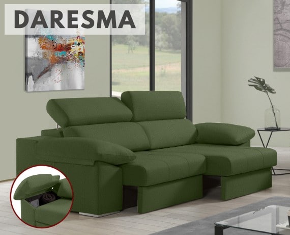Sofá de tela Daresma de HOME - principal