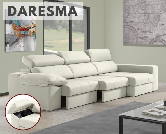 Sofá de tela Daresma de HOME - principal