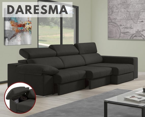 Sofá de tela Daresma de HOME - principal