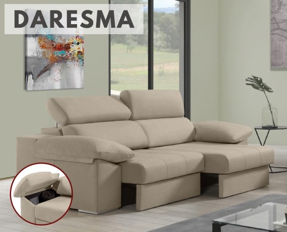 Sofá de tela Daresma de HOME - principal