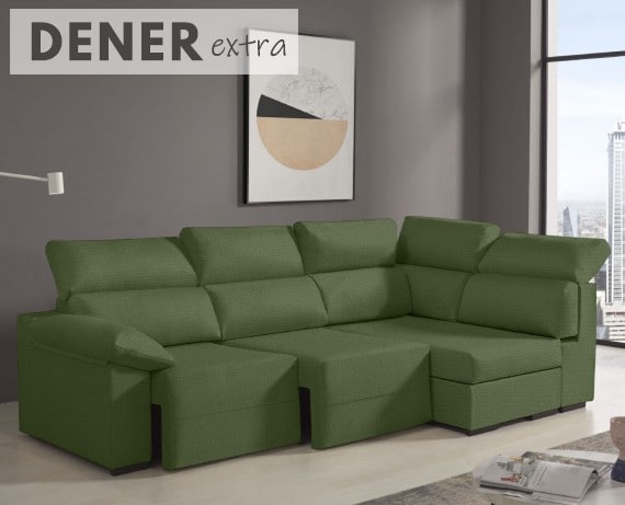 Sofá rinconera de tela Dener Extra de HOME - principal