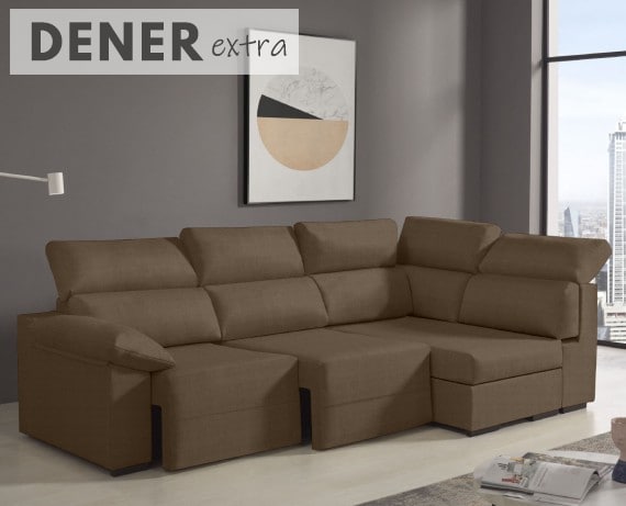Sofá rinconera de tela Dener Extra de HOME - principal