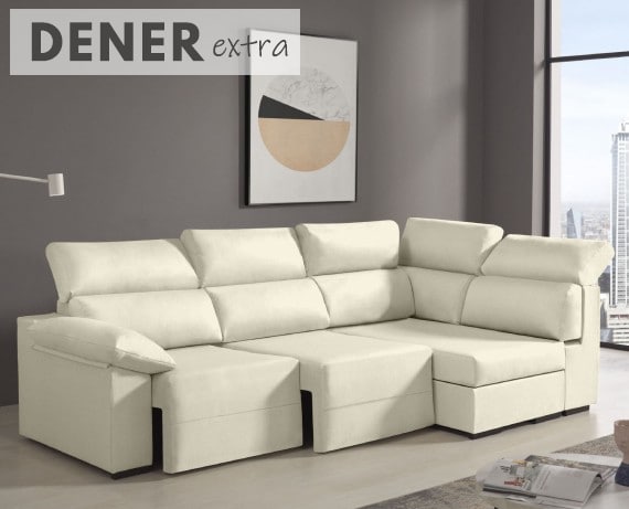 Sofá rinconera de tela Dener Extra de HOME - principal