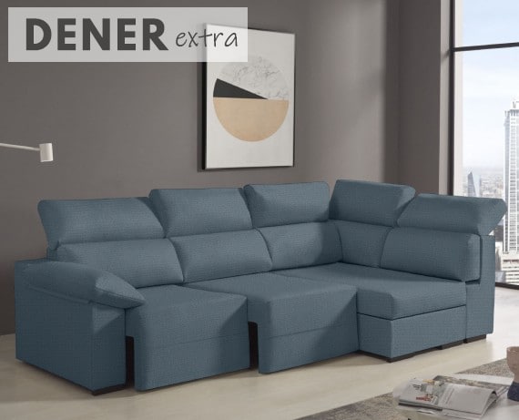 Sofá rinconera de tela Dener Extra de HOME - principal