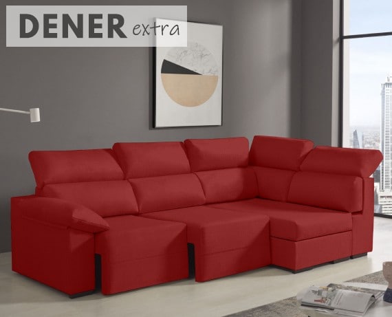 Sofá rinconera de tela Dener Extra de HOME - principal