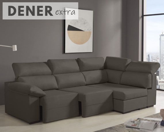 Sofá rinconera de tela Dener Extra de HOME - principal