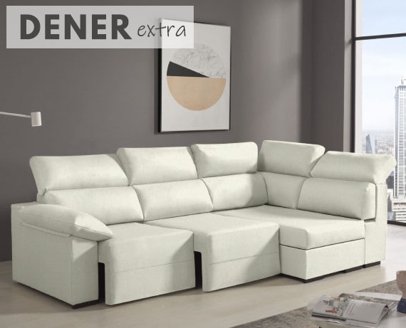 Sofá rinconera de tela Dener Extra de HOME - principal