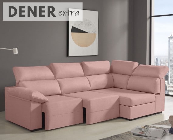 Sofá rinconera de tela Dener Extra de HOME - principal