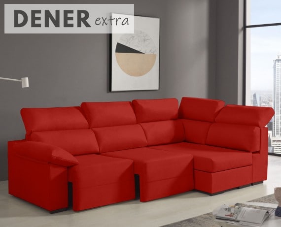 Sofá rinconera de tela Dener Extra de HOME - principal