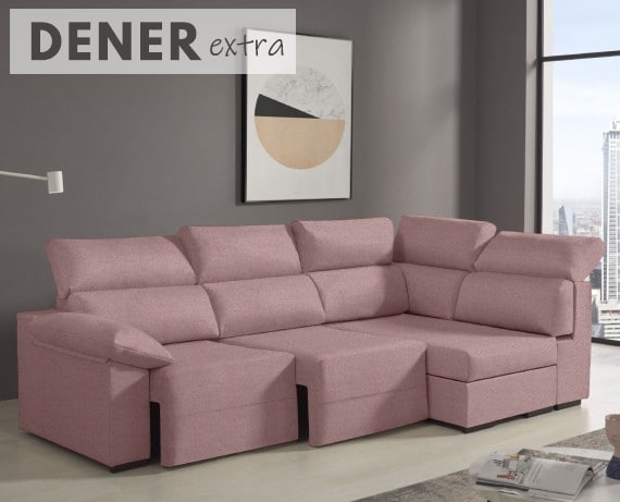 Sofá rinconera de tela Dener Extra de HOME - principal