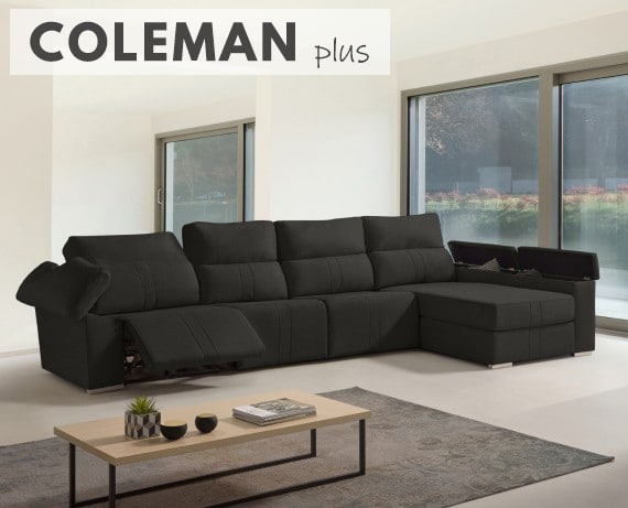 Sofá chaise longue relax de tela Coleman Plus de HOME - principal