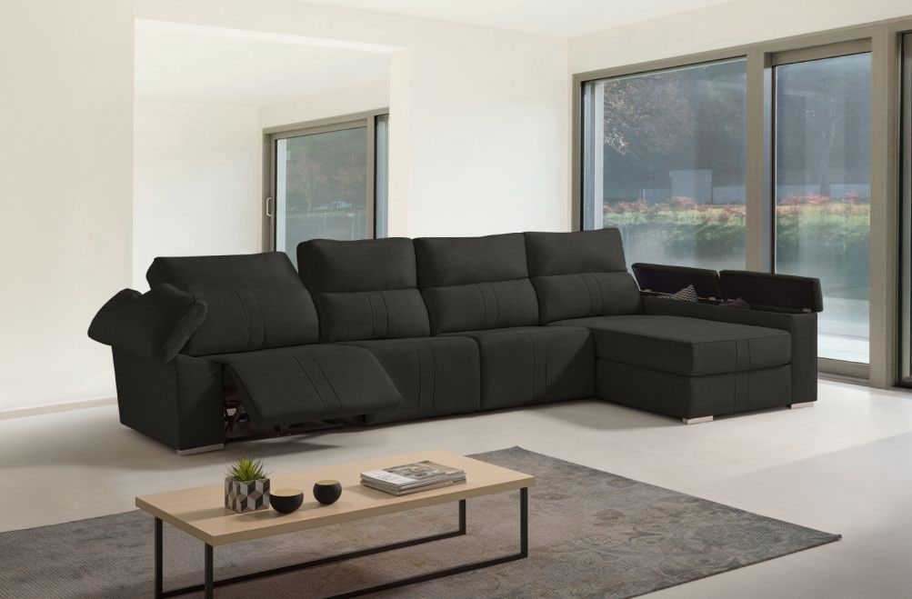 Sofá chaise longue relax de tela Coleman Plus de HOME - principal